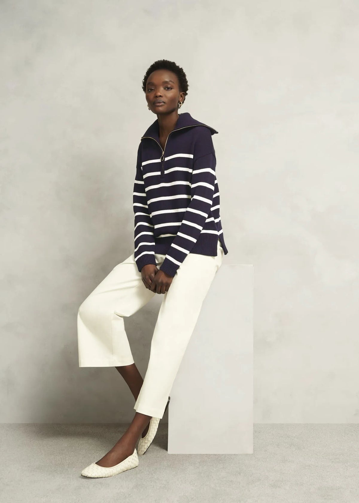 Warm Ivory Navy